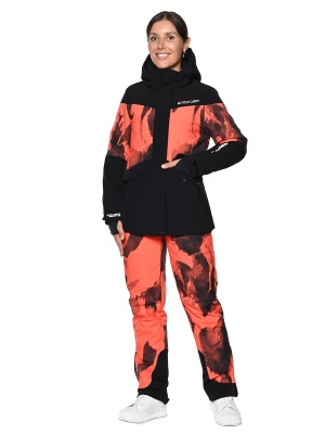 SNOW HEADQUARTER Снегоходный костюм женский KB-0211 Оранжевый фото в интернет-магазине FrontFlip.Ru