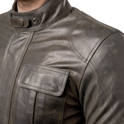 Мотокуртка кожаная