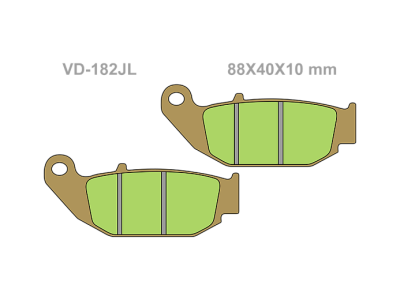 VESRAH Тормозные колодки  VD-182JL фото в интернет-магазине FrontFlip.Ru