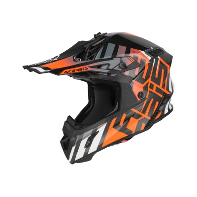 Шлем Acerbis STEEL CARBON 22-06 Black/Orange фото в интернет-магазине FrontFlip.Ru