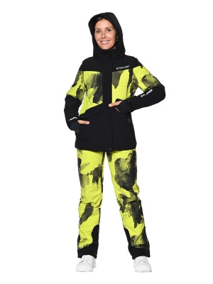 SNOW HEADQUARTER Горнолыжный костюм женский KB-0211 Лимонный фото в интернет-магазине FrontFlip.Ru