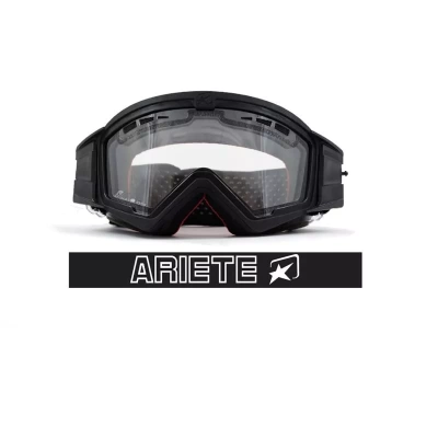 ARIETE Кроссовые очки (маска) MUDMAX - BLACK / DOUBLE CLEAR VENTILATED LENS NO PINS (moto parts) фото в интернет-магазине FrontFlip.Ru