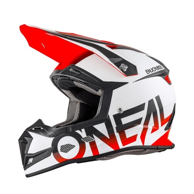 ONEAL Шлем кроссовый 5Series BLOCKER Термопластик, глянец, Белый/Оранжевый фото в интернет-магазине FrontFlip.Ru