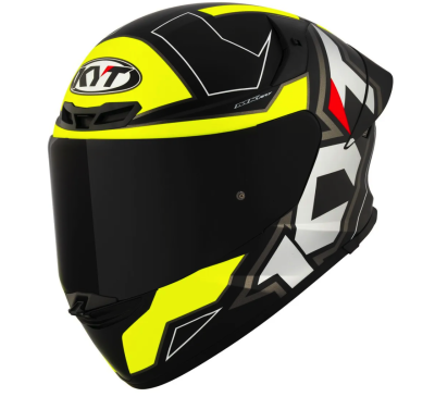 [KYT] Мотошлем TT-REVO ELECTRON, цвет Черный Матовый/Желтый фото в интернет-магазине FrontFlip.Ru