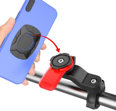 Держатель для телефона на руль Moto Holder красный фото в интернет-магазине FrontFlip.Ru