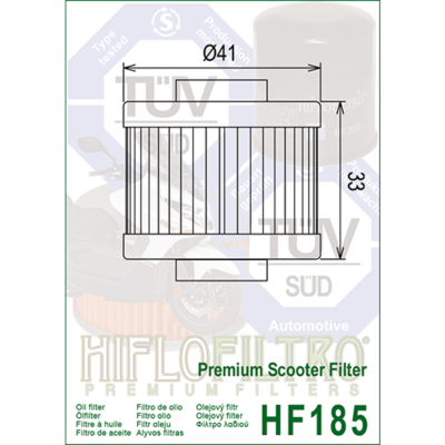 HIFLOFILTRO Масляные фильтры (HF185) фото в интернет-магазине FrontFlip.Ru