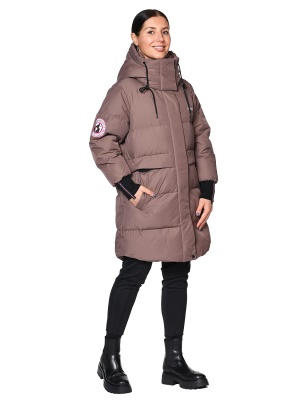 SNOW HEADQUARTER Зимняя куртка женская B-0113 Кофейный фото в интернет-магазине FrontFlip.Ru