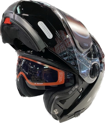 Шлем для снегохода с подогревом LS2 FF325 черный фото в интернет-магазине FrontFlip.Ru