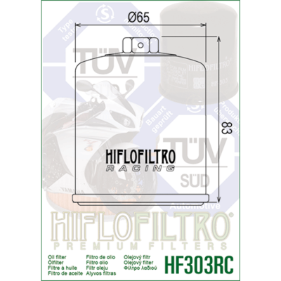 HIFLOFILTRO Масляные фильтры (HF303RC) фото в интернет-магазине FrontFlip.Ru