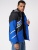 Куртка спортивная мужская с капюшоном синего цвета 3583S фото в интернет-магазине FrontFlip.Ru