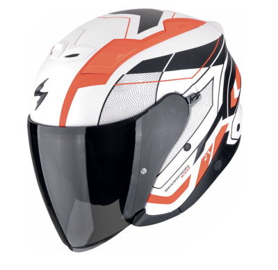 [SCORPION EXO] Мотошлем EXO-Z1 VUE, цвет Белый Матовый/Черный/Красный фото в интернет-магазине FrontFlip.Ru
