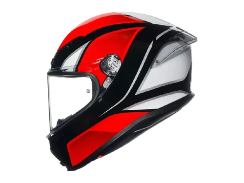 AGV Шлем K-6 E2206 HYPHEN BLACK/RED/WHITE фото в интернет-магазине FrontFlip.Ru