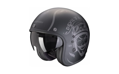 [SCORPION EXO] Мотошлем BELFAST EVO ROMEO, цвет Черный Матовый/Серебристый фото в интернет-магазине FrontFlip.Ru