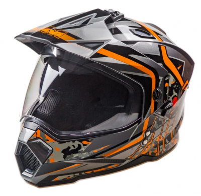 Шлем AiM JK802S Orange/Grey/Black фото в интернет-магазине FrontFlip.Ru