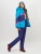 Горнолыжный костюм женский синего цвета 051901S фото в интернет-магазине FrontFlip.Ru