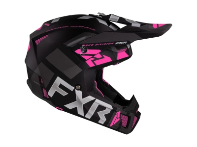 FXR MX Мотошлем Clutch Evo Helmet 22 Black/Electric Pink фото в интернет-магазине FrontFlip.Ru
