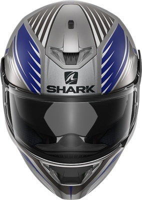 Шлем SHARK SKWAL 2 HALLDER MAT Grey/Blue фото в интернет-магазине FrontFlip.Ru