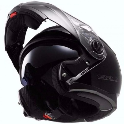 LS2 Мотошлем FF325 STROBE Solid черный фото в интернет-магазине FrontFlip.Ru