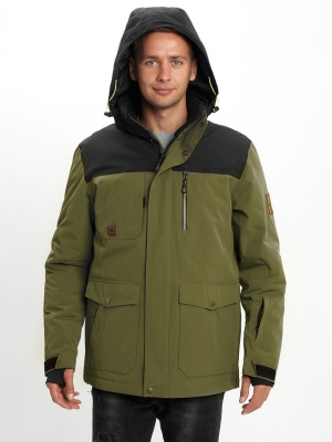 Молодежная зимняя куртка мужская хаки цвета 2155Kh фото в интернет-магазине FrontFlip.Ru