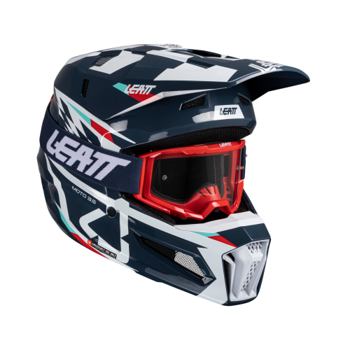 Мотошлем Leatt Moto 3.5 Helmet Kit Blue 2025 фото в интернет-магазине FrontFlip.Ru
