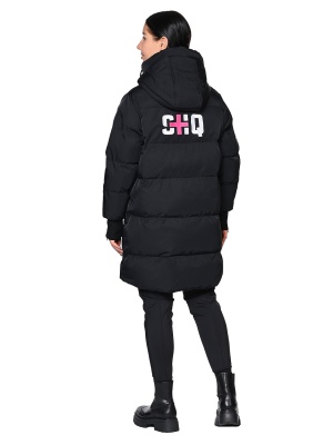 SNOW HEADQUARTER Зимняя куртка женская B-0113 Черный фото в интернет-магазине FrontFlip.Ru