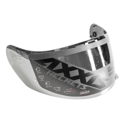 Визор AXXIS Silver Mirror Max Vision V-24 серебряный зеркальный (Gecko) фото в интернет-магазине FrontFlip.Ru