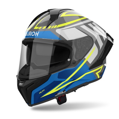 Мотошлем AIROH MATRYX RIDER BLUE GLOSS фото в интернет-магазине FrontFlip.Ru