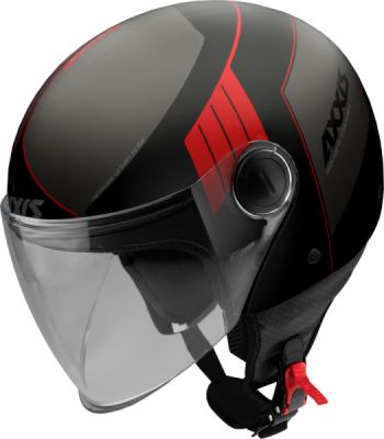 AXXIS Square Convex Red шлем открытый красный фото в интернет-магазине FrontFlip.Ru