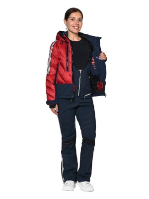 SNOW HEADQUARTER Зимняя куртка женская B-096 Бордовый фото в интернет-магазине FrontFlip.Ru