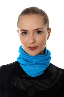 BRUBECK Бандана-бафф с шерстью голубая фото в интернет-магазине FrontFlip.Ru
