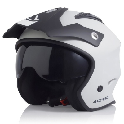 Шлем Acerbis JET ARIA Silver/Black фото в интернет-магазине FrontFlip.Ru