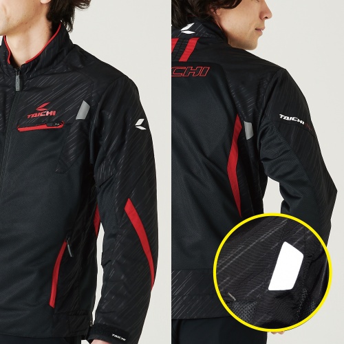 Куртка текстильная Taichi TORQUE MESH Black/Red фото в интернет-магазине FrontFlip.Ru