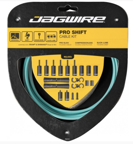 Набор рубашек и тросиков переключения Jagwire Pro Shift Kit 2X Bianchi Celeste (PCK508) фото в интернет-магазине FrontFlip.Ru