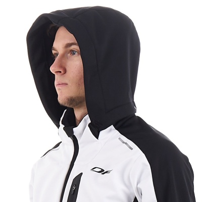 Dragonfly Куртка мужская с капюшоном Explorer 2.0 Black and White фото в интернет-магазине FrontFlip.Ru