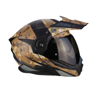 [SCORPION EXO] Мотошлем ADX-1 BATTLEFLAGE, цвет Песочный Матовый/Серый Матовый фото в интернет-магазине FrontFlip.Ru