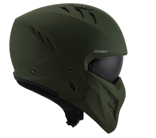 [SUOMY] Мотошлем ARMOR PLAIN, цвет Зеленый Матовый фото в интернет-магазине FrontFlip.Ru