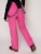 Полукомбинезон брюки горнолыжные женские розового цвета 2221R фото в интернет-магазине FrontFlip.Ru