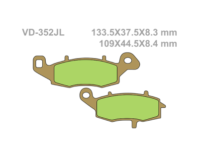 VESRAH Тормозные колодки  VD-352JL  (260) фото в интернет-магазине FrontFlip.Ru