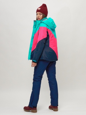 Горнолыжная куртка женская бирюзового цвета 551913Br фото в интернет-магазине FrontFlip.Ru