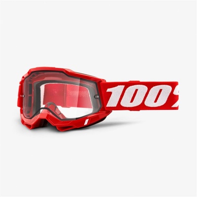 Очки 100% Accuri 2 Enduro Goggle Red / Clear Dual Lens фото в интернет-магазине FrontFlip.Ru