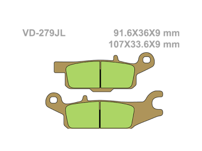 VESRAH Тормозные колодки  VD-279JL фото в интернет-магазине FrontFlip.Ru