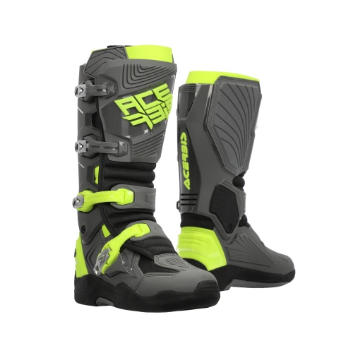 Мотоботы кроссовые Acerbis WHOOPS Grey/Yellow фото в интернет-магазине FrontFlip.Ru