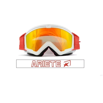 ARIETE Кроссовые очки (маска) MUDMAX - WHITE / RED LENS (moto parts) фото в интернет-магазине FrontFlip.Ru