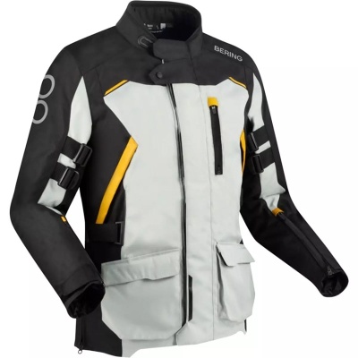 Куртка текстильная Bering ZEPHYR Black/Grey/Yellow фото в интернет-магазине FrontFlip.Ru