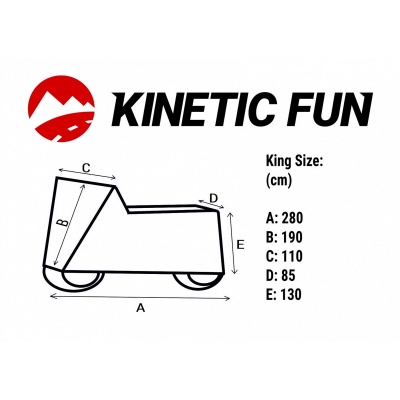 [KINETIC FUN] Чехол для большого мотоцикла 'King Size', 280х190 Ткань Окcфорд 240D, цвет Серебристый фото в интернет-магазине FrontFlip.Ru