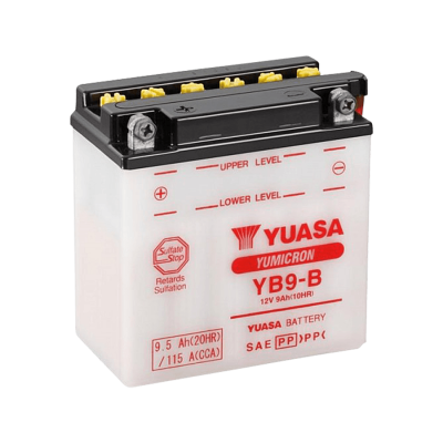 YUASA   Аккумулятор  YB9-B с электролитом фото в интернет-магазине FrontFlip.Ru
