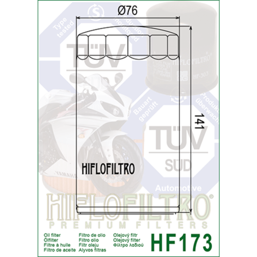 HIFLOFILTRO Масляные фильтры (HF173C) фото в интернет-магазине FrontFlip.Ru
