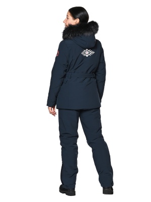 SNOW HEADQUARTER Снегоходный костюм женский KB-0128 Темно-синий фото в интернет-магазине FrontFlip.Ru