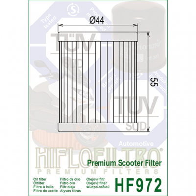 HIFLOFILTRO Масляные фильтры (HF972) фото в интернет-магазине FrontFlip.Ru