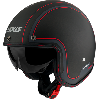 AXXIS OF507SV Hornet SV Royal Matt Black шлем открытый черный матовый фото в интернет-магазине FrontFlip.Ru